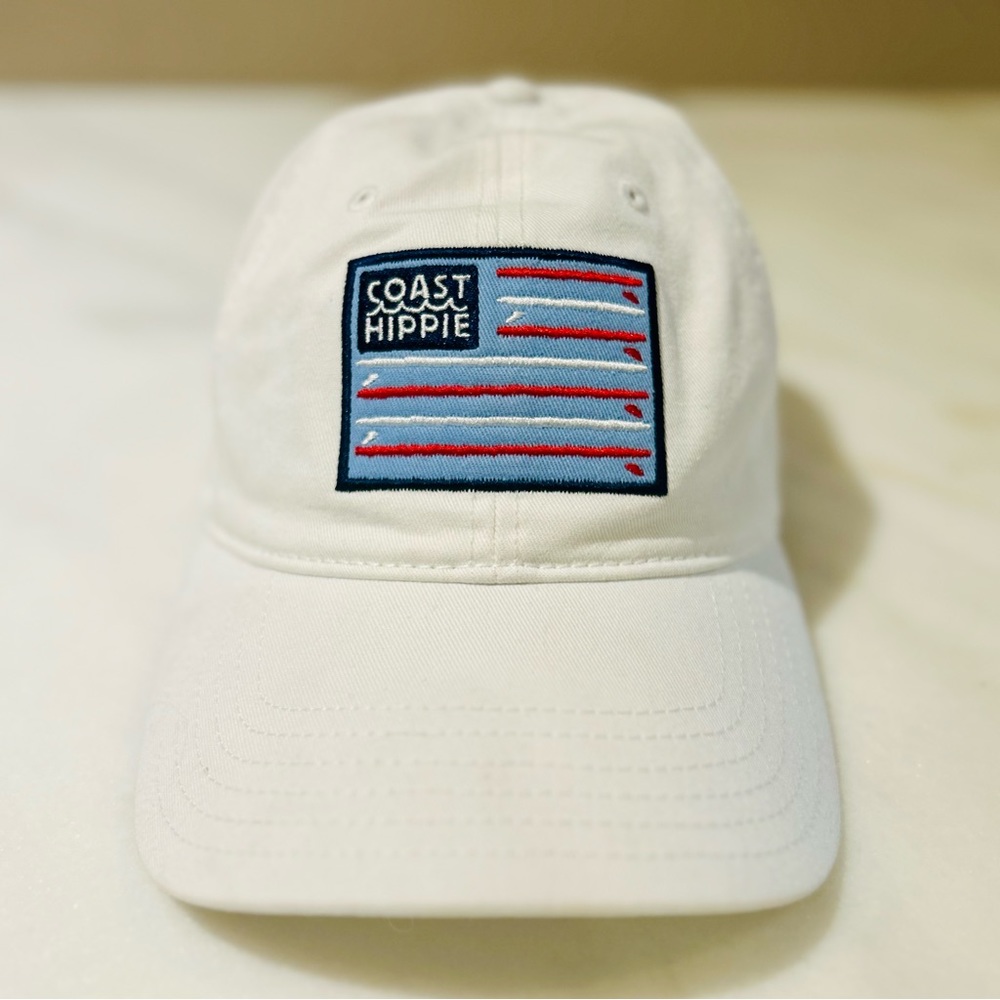 Coastal Hippie WhiteTwill Flag Hat